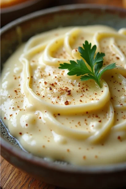 Rich and creamy Alfredo sauce made from scratch with butter, heavy cream, and Parmesan cheese.